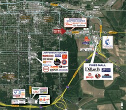 1605 E Harding Ave, Pine Bluff, AR - Aerial  map view