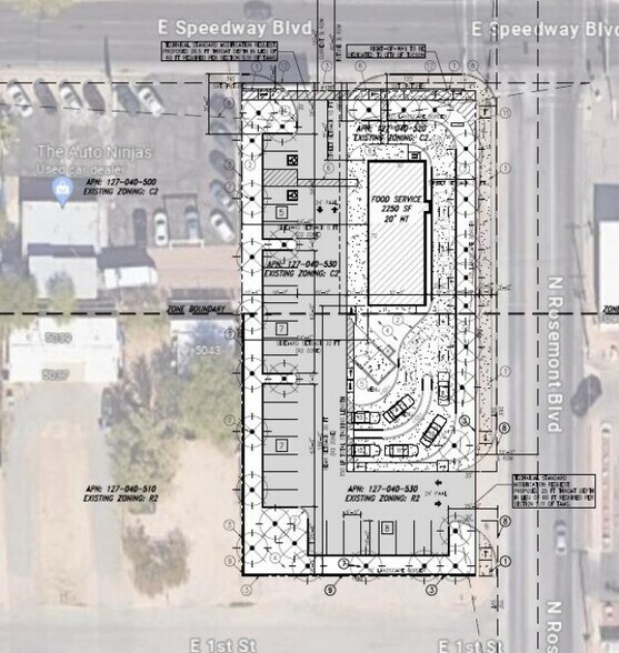 5050 E Speedway Blvd, Tucson, AZ à louer - Plan de site - Image 2 de 2