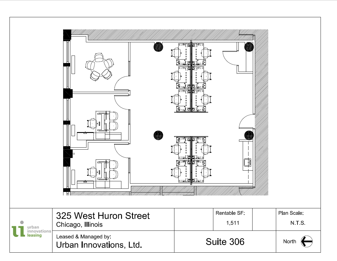 325 W Huron St, Chicago, IL à louer Plan d’étage- Image 1 de 5