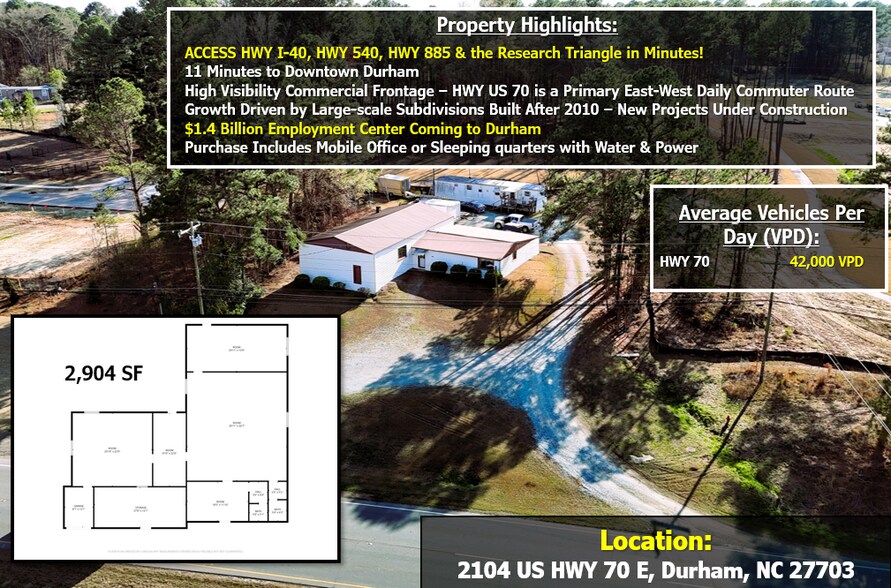 2104 US 70 Hwy, Durham, NC à vendre - Photo du bâtiment - Image 2 de 14