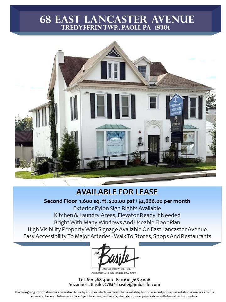 68 E Lancaster Ave, Paoli, PA for lease Interior Photo- Image 1 of 1