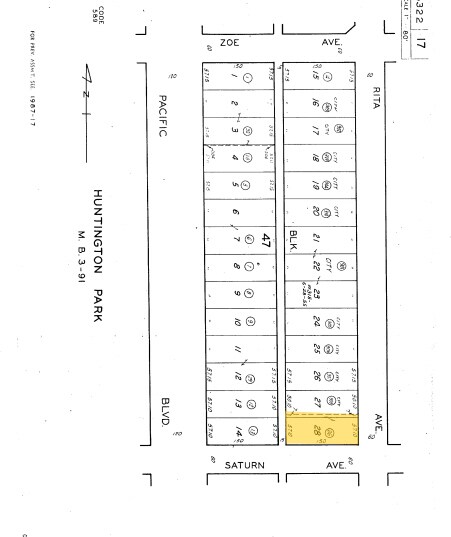 2619-2629 Saturn Ave, Huntington Park, CA à louer - Plan cadastral - Image 2 de 18