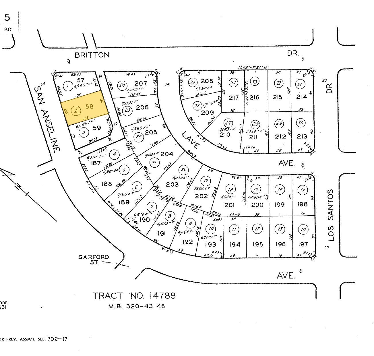 2038 San Anseline Ave, Long Beach, CA à vendre Plan cadastral- Image 1 de 2