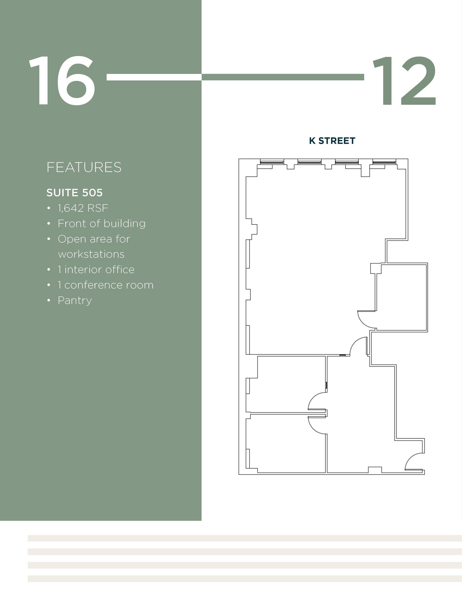 1612 K St NW, Washington, DC à louer Plan d’étage- Image 1 de 1