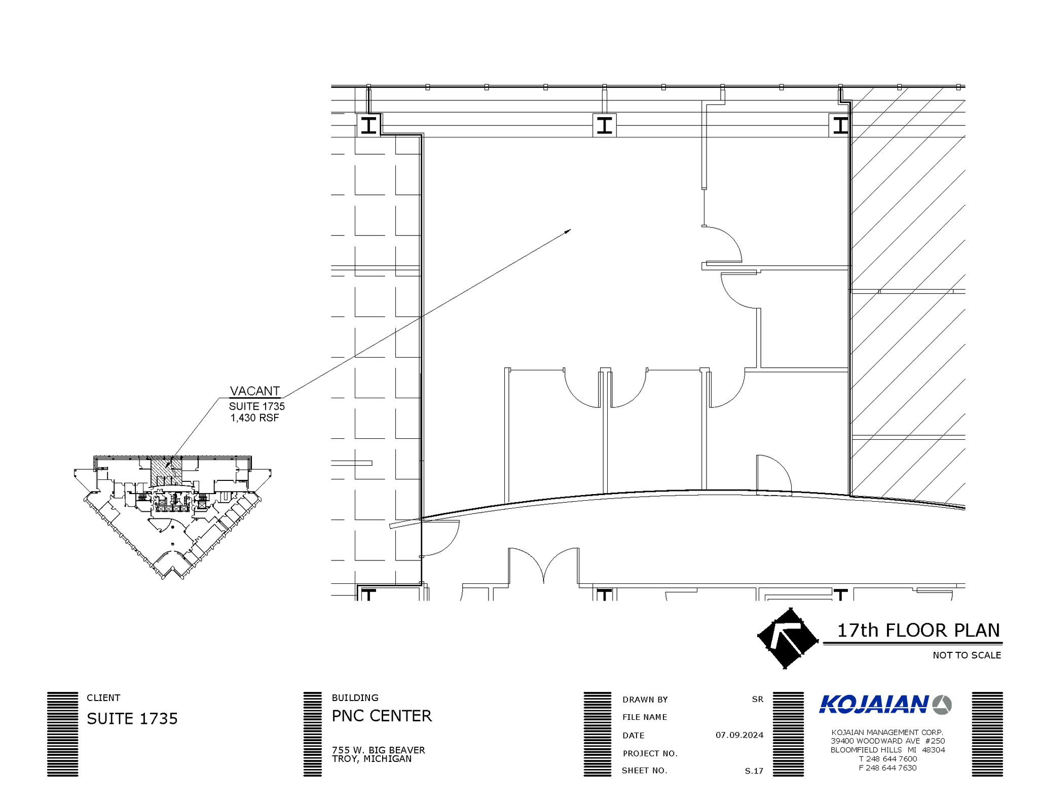 755 W Big Beaver Rd, Troy, MI à louer Plan d  tage- Image 1 de 1