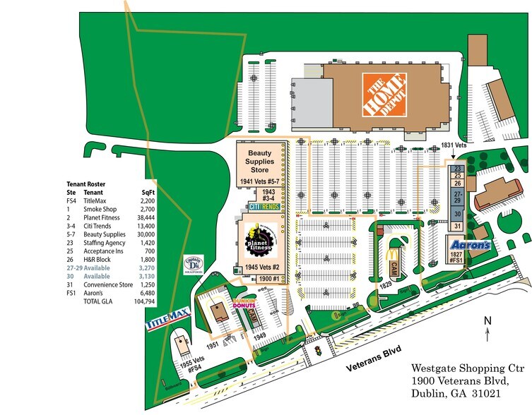 1900 Veterans Blvd, Dublin, GA à louer - Photo du bâtiment - Image 2 de 12