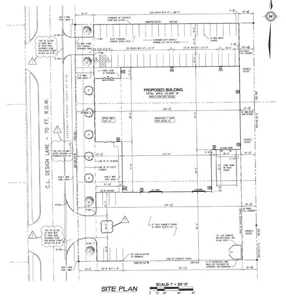 Design Ln, Shelby Township, MI for lease - Site Plan - Image 2 of 4