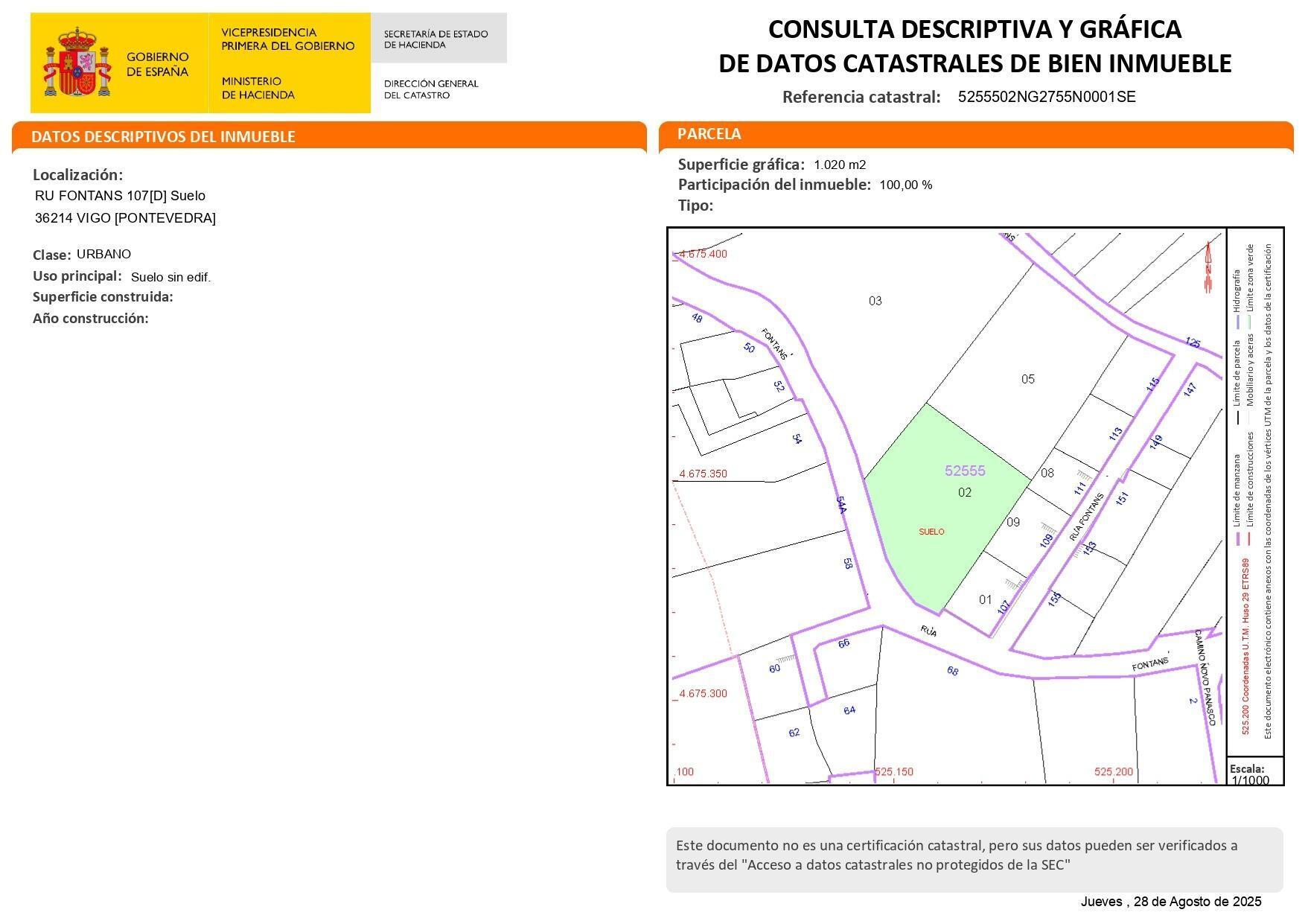 Fontans Lavadores, Vigo, Pontevedra à vendre Plan de site- Image 1 de 6
