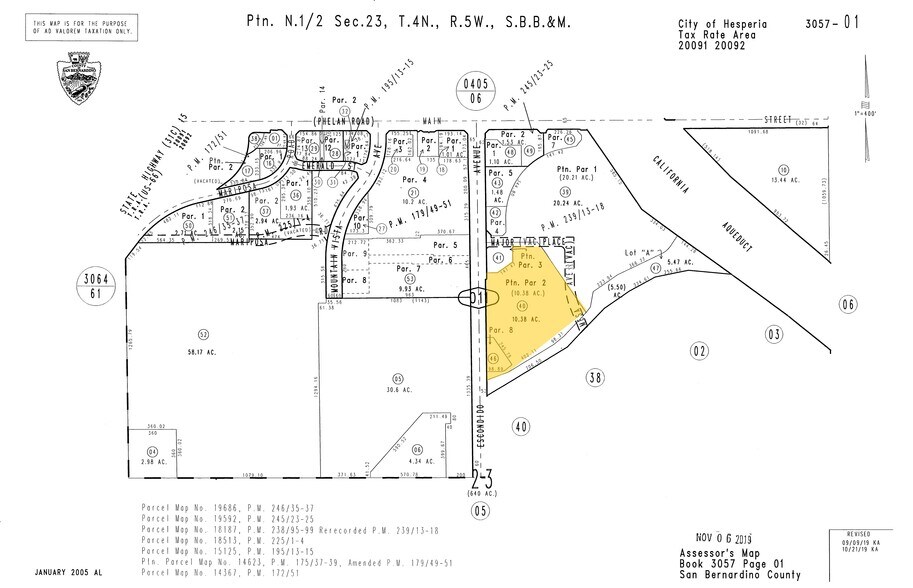 9501 Escondido Ave, Hesperia, CA à louer - Plan cadastral - Image 2 de 2