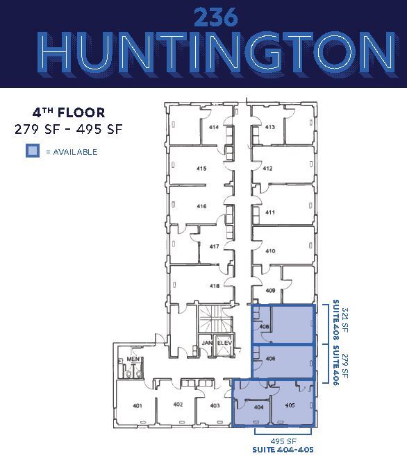 236 Huntington Ave, Boston, MA for lease Floor Plan- Image 1 of 1