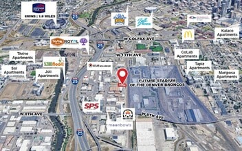 1001 Tejon St, Denver, CO - Aerial map view
