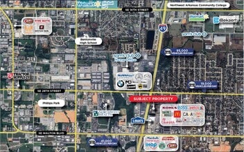 4700 W Locust St, Rogers, AR - AERIAL  map view