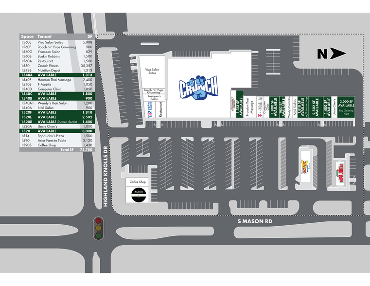 1520-1590 S Mason Rd, Katy, TX à louer - Plan de site - Image 2 de 7