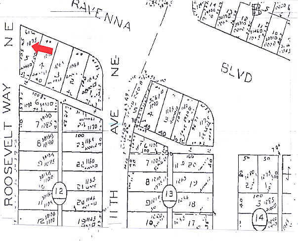 5908 Roosevelt Way NE, Seattle, WA for sale Plat Map- Image 1 of 1