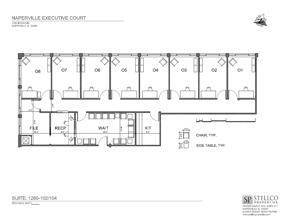 1220-1280 Iroquois Ave, Naperville, IL à louer Plan d’étage- Image 1 de 1