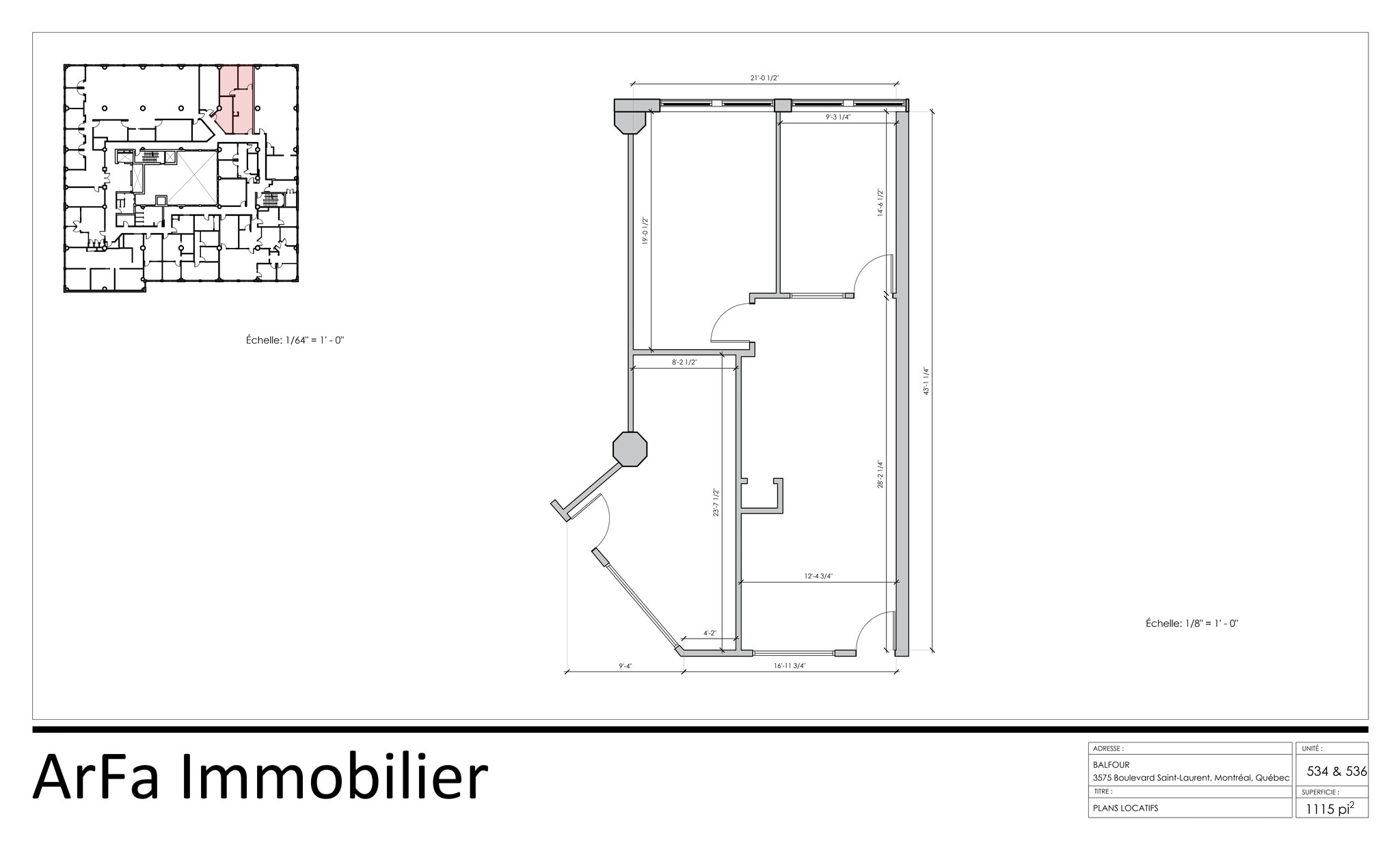 3575 Boul Saint-Laurent, Montréal, QC à louer Plan de site- Image 1 de 1