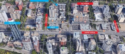 11833 102 Ave NW, Edmonton, AB - AERIAL  map view