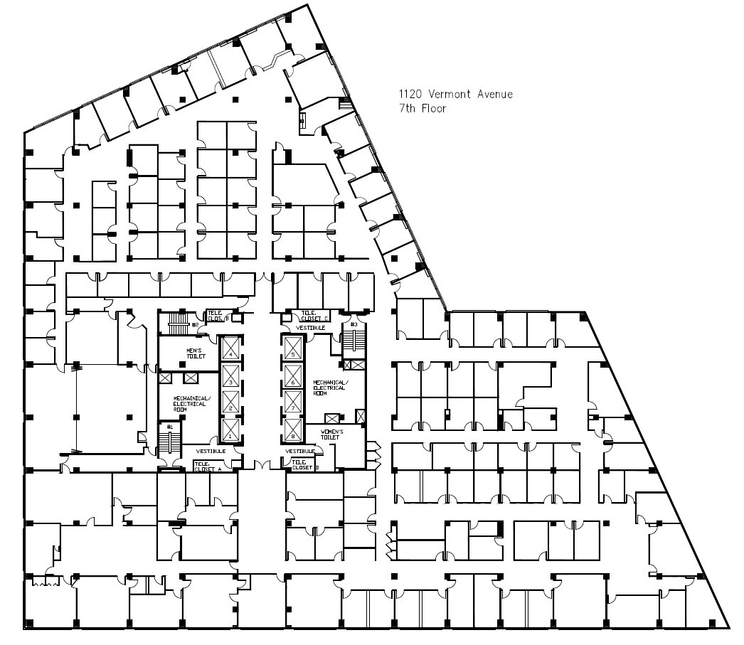 1120 Vermont Ave NW, Washington, DC à louer Plan d  tage- Image 1 de 2