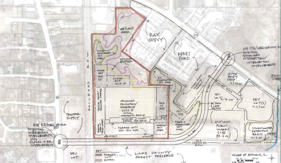 NWQ of IL Route 173 & Grimm Road, Antioch, IL à vendre - Plan de site - Image 2 de 2