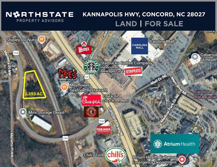 Kannapolis Hwy, Concord, NC for sale - Primary Photo - Image 1 of 8