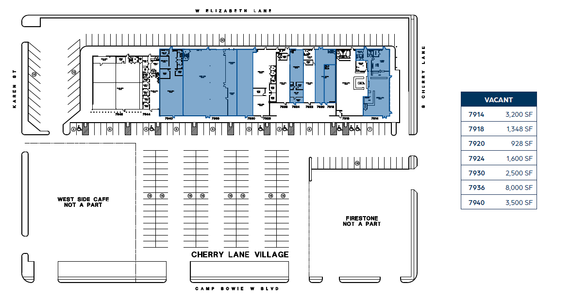 7900-7948 Camp Bowie West Blvd, Fort Worth, TX à vendre Plan d  tage- Image 1 de 1