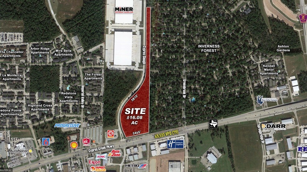 FM 1960 & Cypress Slough, Houston, TX à vendre - Aérien - Image 2 de 2