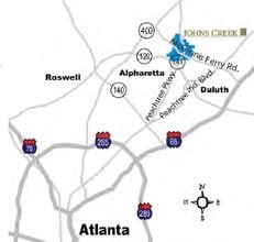 3965 Johns Creek Ct, Suwanee, GA - AERIAL  map view - Image1