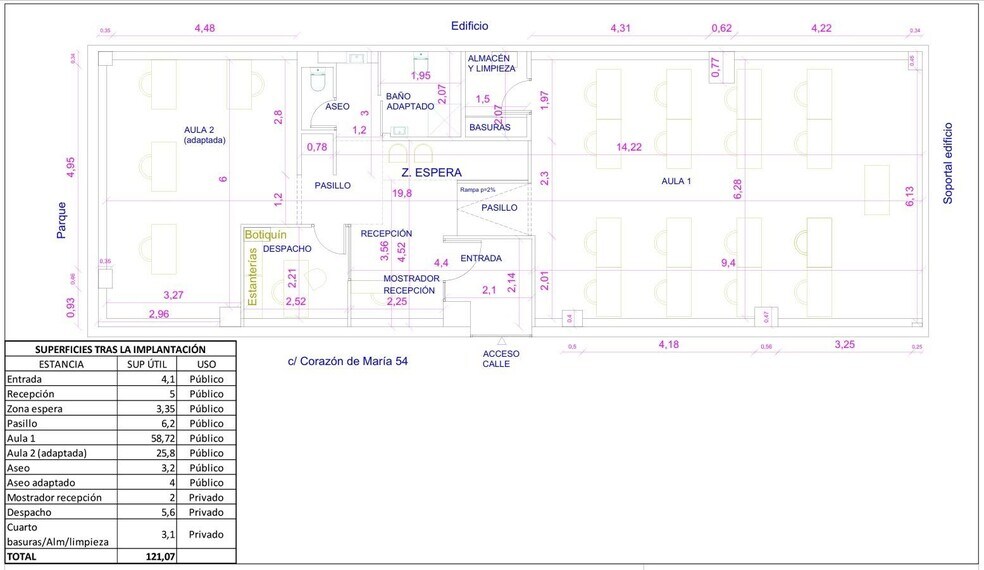 Commerce de détail dans Madrid, Madrid à louer - Plan d’étage type - Image 3 de 3
