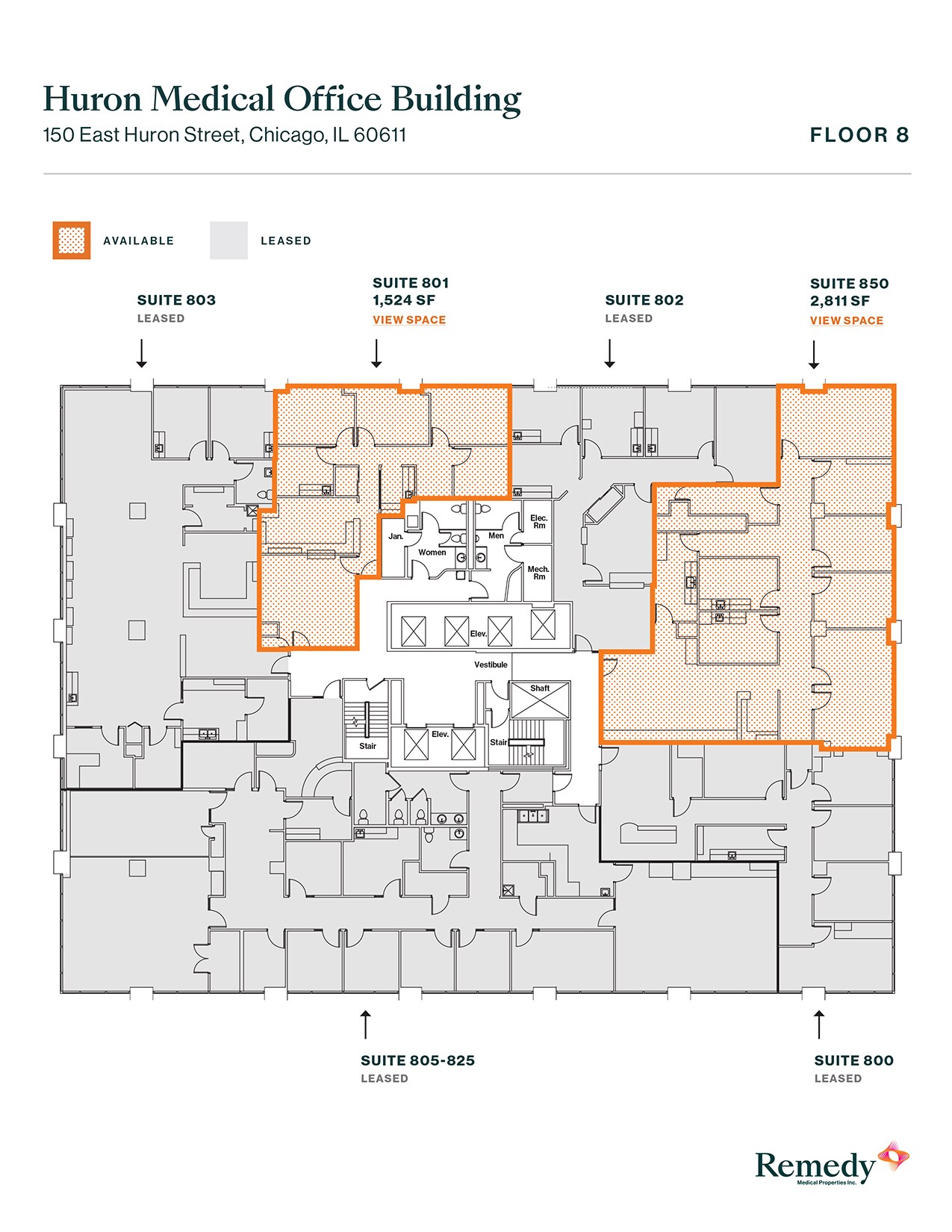 150 E Huron St, Chicago, IL à louer Plan d  tage- Image 1 de 1