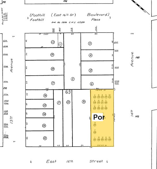 1513-1515 14th Ave, Oakland, CA à vendre - Plan cadastral - Image 2 de 8