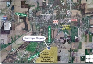 1251 S Huntzinger Blvd, Pendleton, IN - AERIAL  map view