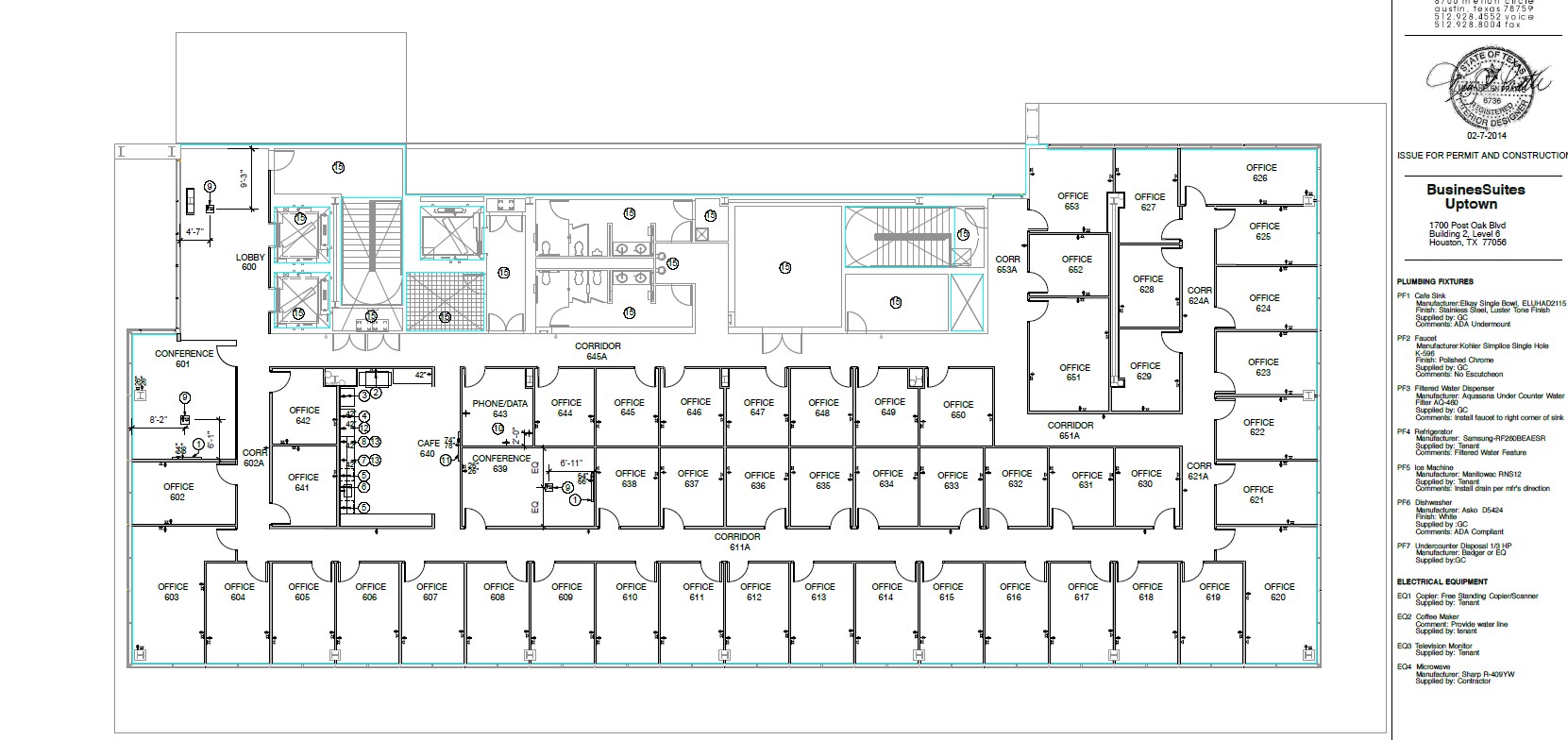 1700 Post Oak Blvd, Houston, TX à louer Plan d’étage- Image 1 de 1