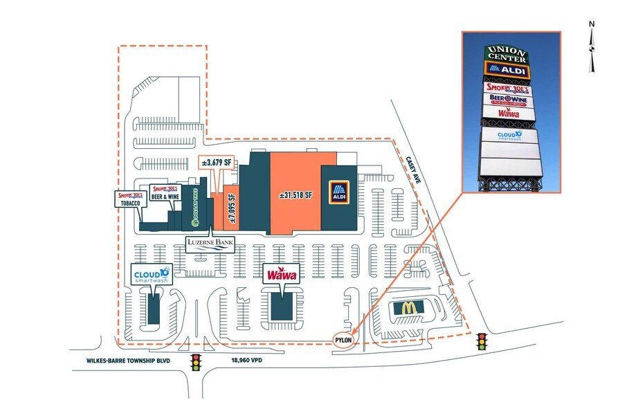 910-940 Wilkes-Barre Township Blvd, Wilkes Barre, PA for lease - Site Plan - Image 2 of 7