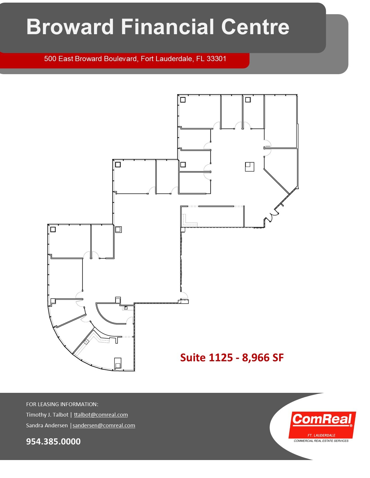 500 E Broward Blvd, Fort Lauderdale, FL à louer Plan d’étage- Image 1 de 2