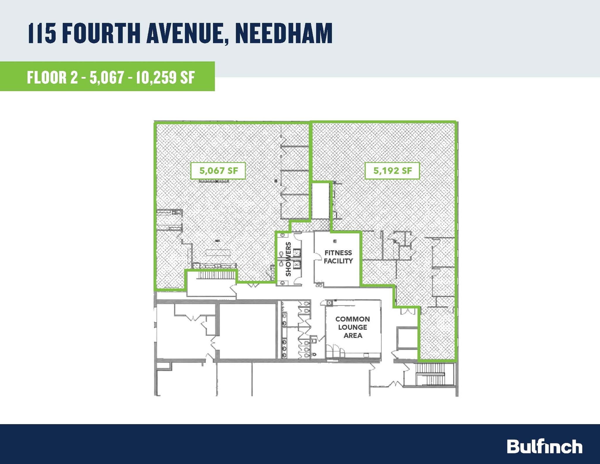115-119 4th Ave, Needham, MA à louer Plan d’étage- Image 1 de 1