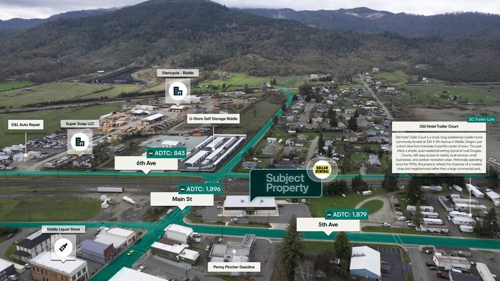 332 E 5th Ave, Riddle, OR à vendre - Photo du bâtiment - Image 2 de 3