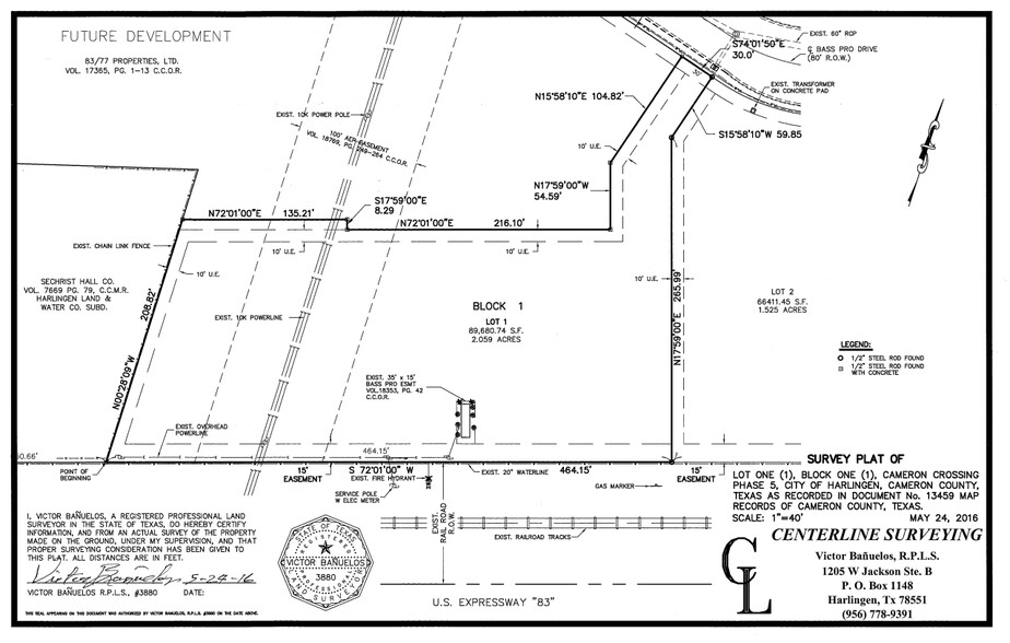 94 Bass Pro Dr, Harlingen, TX à louer - Plan cadastral - Image 3 de 7