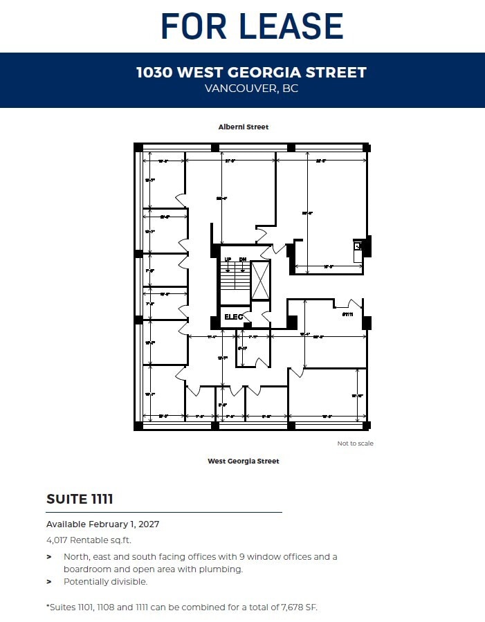 1030 W Georgia St, Vancouver, BC à louer Plan d’étage- Image 1 de 1