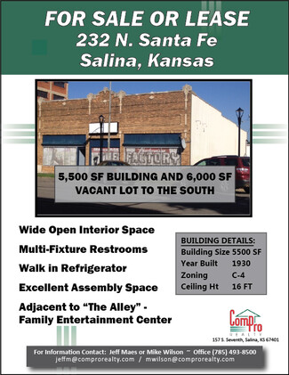 Plus de détails pour 232 N Santa Fe Ave, Salina, KS - Vente au détail à vendre