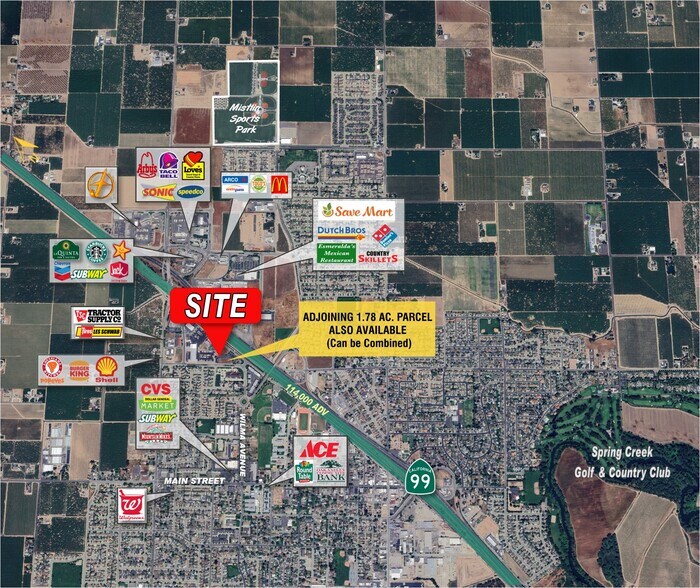 1377 Canal Blvd, Ripon, CA à vendre - Aérien - Image 2 de 3