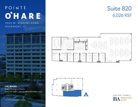 9550 W Higgins Rd, Rosemont, IL for lease Floor Plan- Image 1 of 2