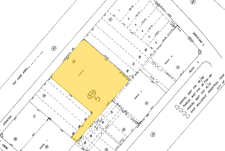845 Stanton Rd, Burlingame, CA à louer - Plan cadastral - Image 2 de 4