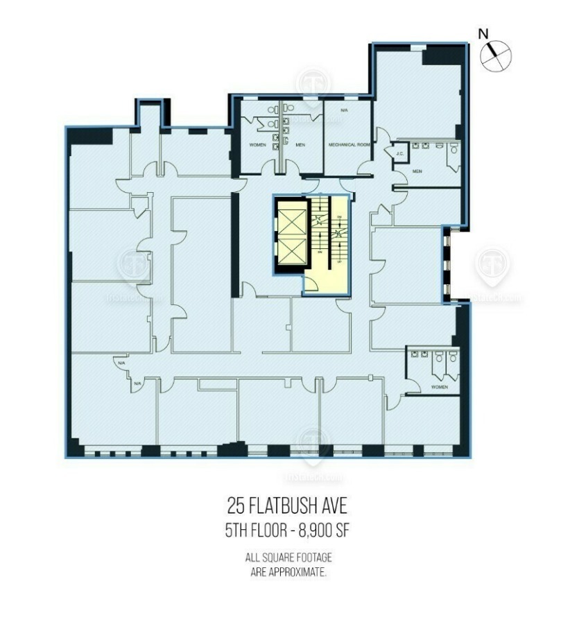 25 Flatbush Ave, Brooklyn, NY à louer Plan d  tage- Image 1 de 1