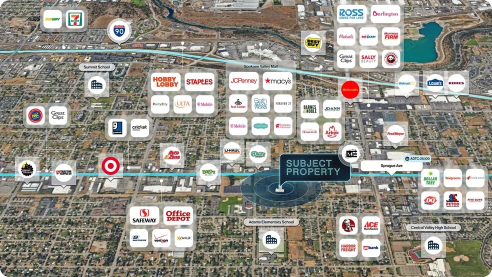 14820 E Sprague Ave, Spokane, WA for sale - Aerial - Image 2 of 2