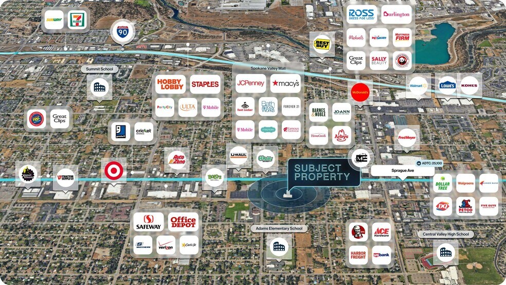 14820 E Sprague Ave, Spokane, WA à vendre - Aérien - Image 2 de 2