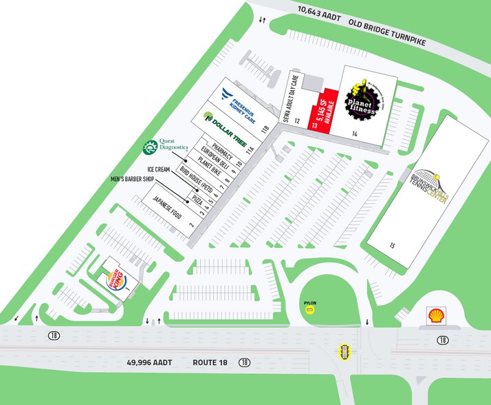 1020 State Route 18, East Brunswick, NJ à louer - Plan de site - Image 1 de 6