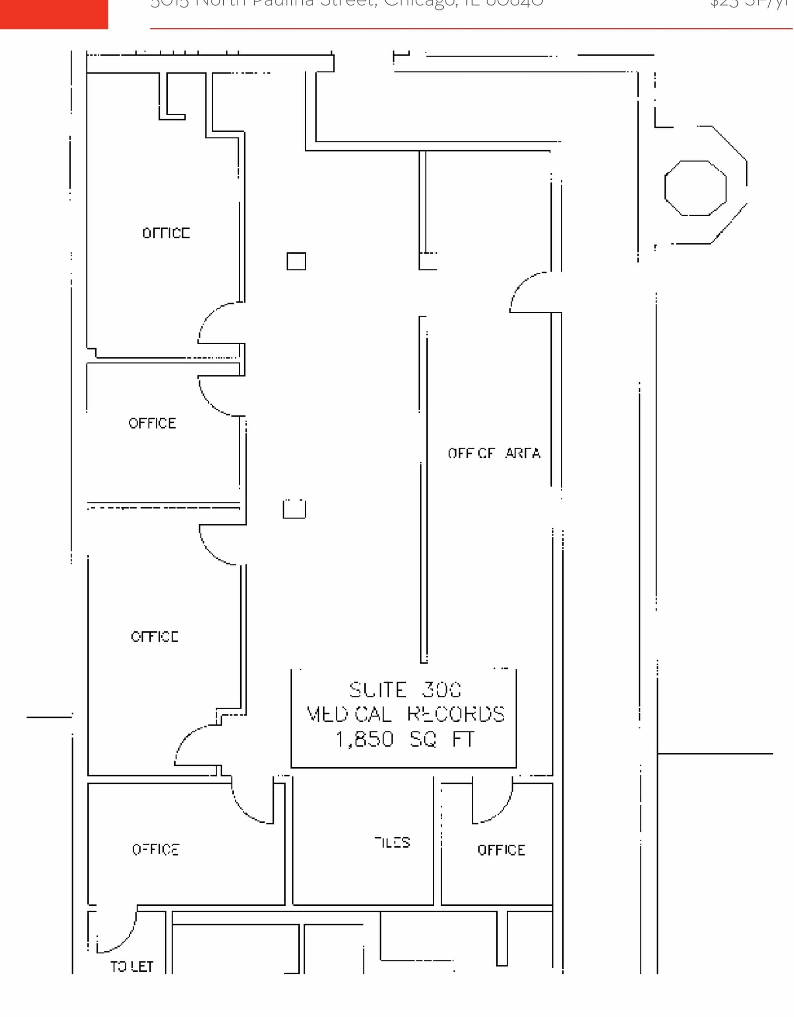 5015-5025 N Paulina St, Chicago, IL à louer Plan d’étage- Image 1 de 4