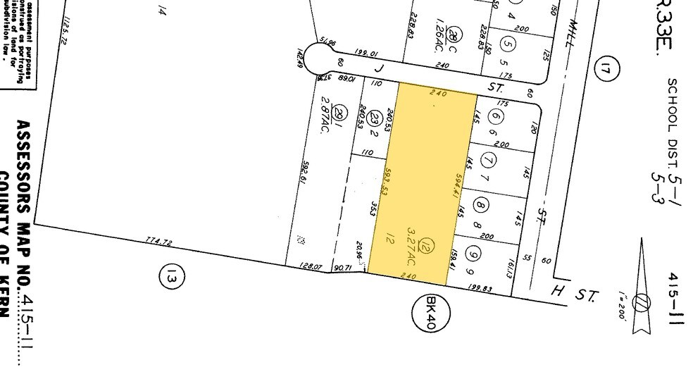 410 W J St, Tehachapi, CA à vendre - Plan cadastral - Image 3 de 14