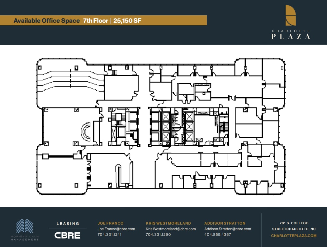 201 S College St, Charlotte, NC à louer Plan d’étage- Image 1 de 1
