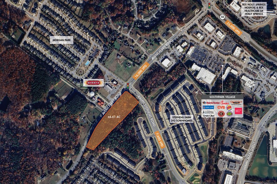 1201-1251 Avent Ferry Rd, Holly Springs, NC à vendre - Photo du bâtiment - Image 2 de 3